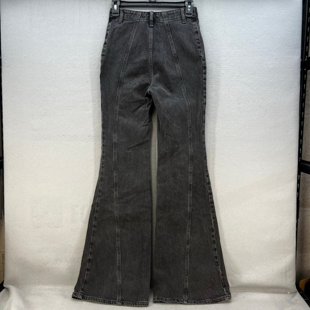 We The Free Jeans Women's 26 (2) Black Ultra Flare Wide Leg Boho Preppy Witchy - Picture 2 of 13